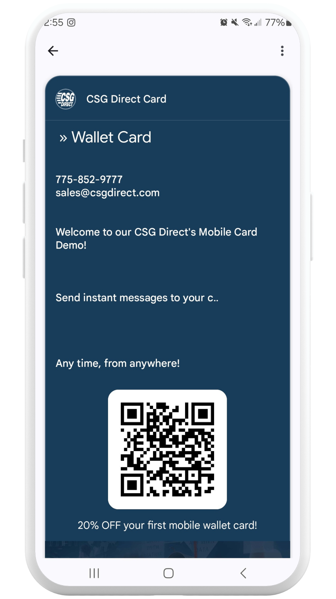 App screen