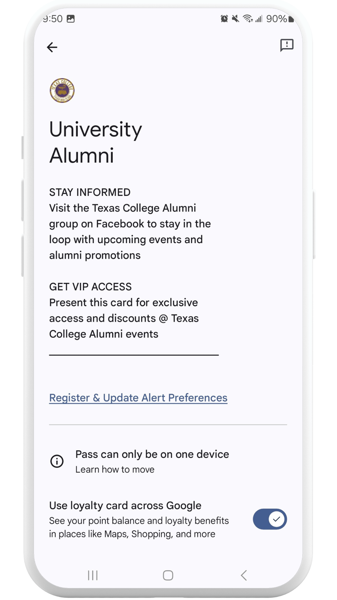App screen